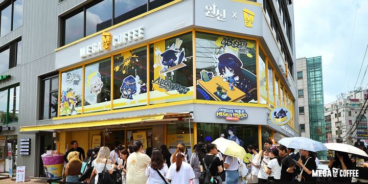 메가MGC커피와 원신의 오프라인 현장 이벤트 모습.(사진=메가MGC커피 제공) *재판매 및 DB 금지