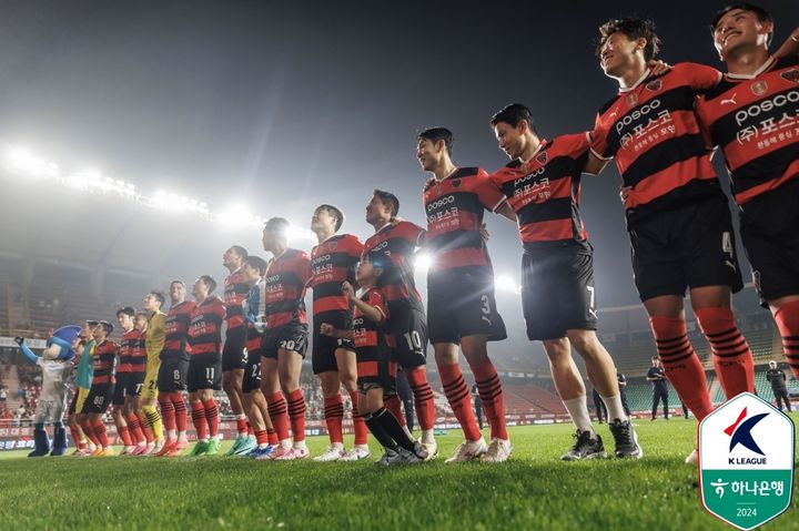 [서울=뉴시스] 프로축구 K리그1 포항 스틸러스. (사진=한국프로축구연맹 제공) *재판매 및 DB 금지