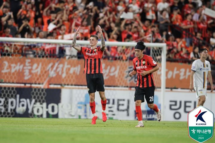 [서울=뉴시스] 프로축구 K리그1 강원FC의 코바체비치. (사진=한국프로축구연맹 제공) *재판매 및 DB 금지