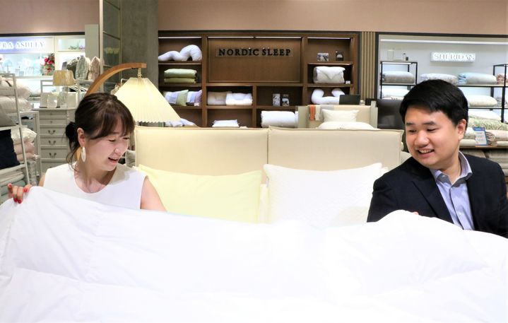 [대구=뉴시스] 대구 신세계백화점 7층 생활 장르에 '노르딕슬립' 매장이 신규 오픈했다. (사진=대구 신세계백화점 제공) 2024.08.19. photo@newsis.com *재판매 및 DB 금지