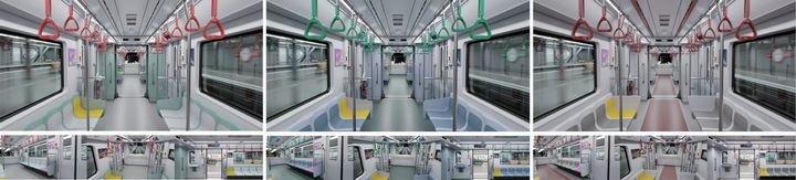 [부산=뉴시스] [부산=뉴시스] 부산 사상~하단선 내부 디자인(왼쪽부터) 1·2·3안. (사진=부산교통공사 제공) 2024.08.19. photo@newsis.com *재판매 및 DB 금지