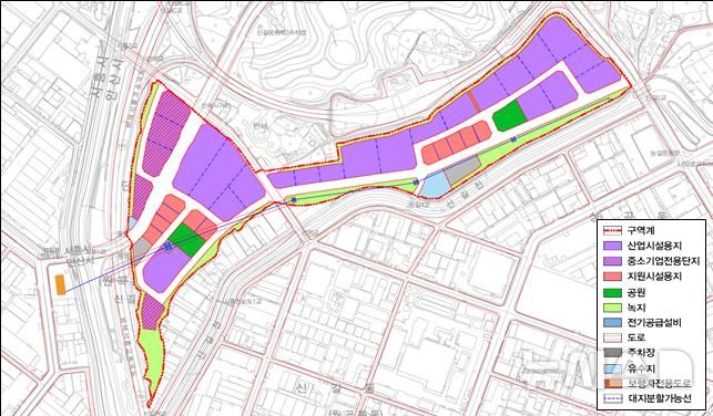[안산=뉴시스] 신길일반산업단지 토지이용계획도(사진=안산시 제공)2024.08.20.photo@newsis.com