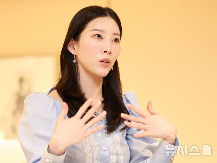 [서울=뉴시스] 황준선 기자 = 채문선 탈리다쿰 대표가 21일 서울 강남구 탈리다쿰 사옥에서 뉴시스와 인터뷰 하고 있다. 2024.08.21. hwang@newsis.com