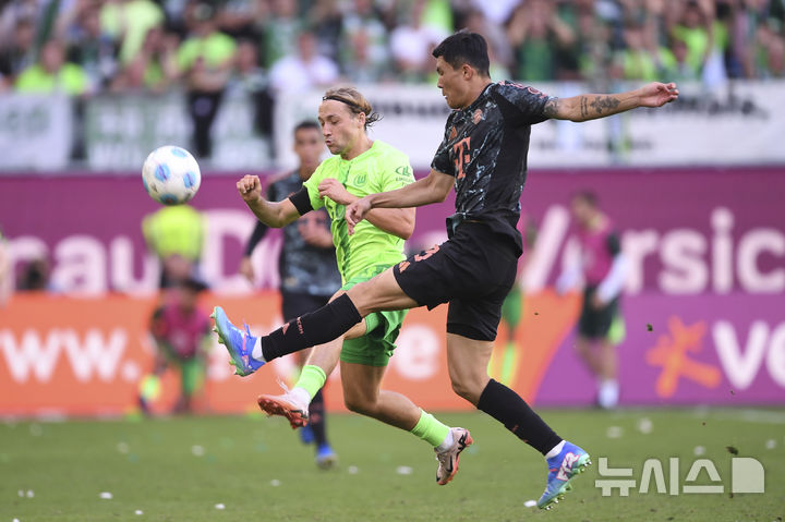 [볼프스부르크=AP/뉴시스] 독일 프로축구 분데스리가 바이에른 뮌헨의 김민재. 2024.08.25.