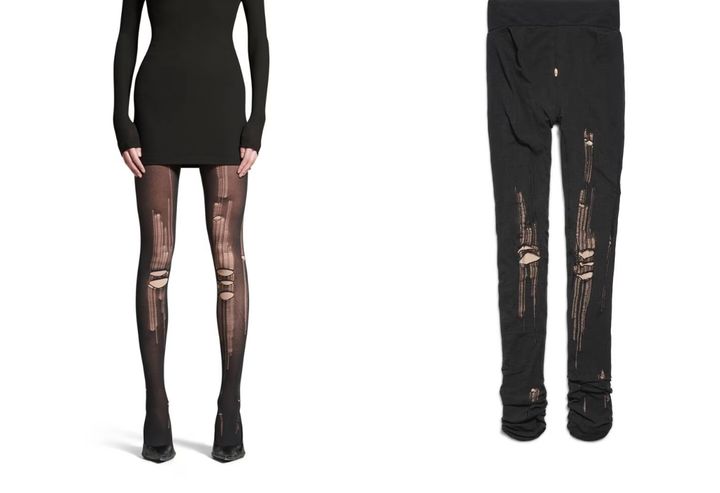 [서울=뉴시스] 프랑스 럭셔리 브랜드 발렌시아가(Balenciaga)가 최근 찢어진 스타킹을 출시했다. (사진=발렌시아가) *재판매 및 DB 금지