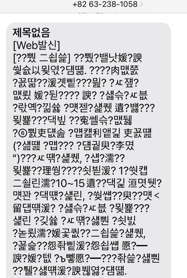 [서울=뉴시스] 가수 하리수가 정체불명의 문자를 받았다며 소셜미디어에 공개했다. (사진=하리수 인스타그램 캡처) 2024.08.26. photo@newsis.com   *재판매 및 DB 금지