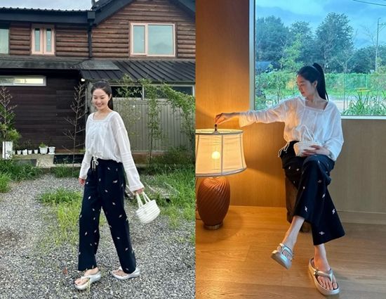 [서울=뉴시스] 26일 류이서는 사회관계망서비스(SNS)에 "헤헤 집앞 카페인데 여기 좋아요 이쁜데 빵도 맛있고 헤헤 가을 되면 우리 포도 잭슨 데리고 와야지"라는 문구와 함께 여러 장의 사진을 게시했다. (사진=인스타그램 갈무리) *재판매 및 DB 금지