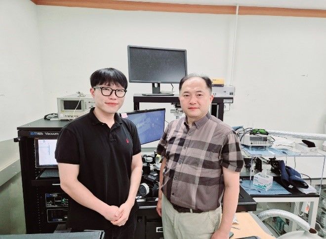 [서울=뉴시스] (왼쪽부터) 한양대 물리학과 방승호 박사, 물리학과 정문석 교수 (사진=한양대 제공) *재판매 및 DB 금지