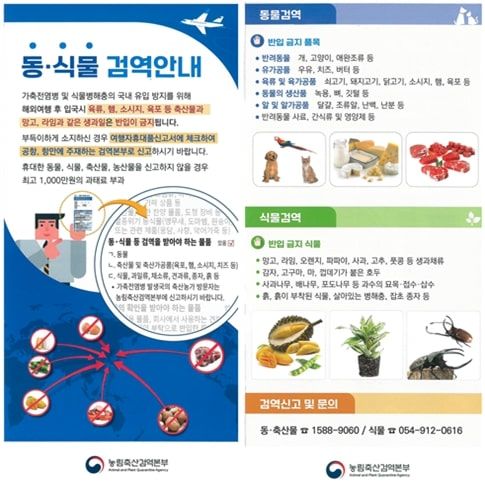 동식물 검역 안내. (자료 = 농림축산검역본부 제공) 2024.08.31.  *재판매 및 DB 금지