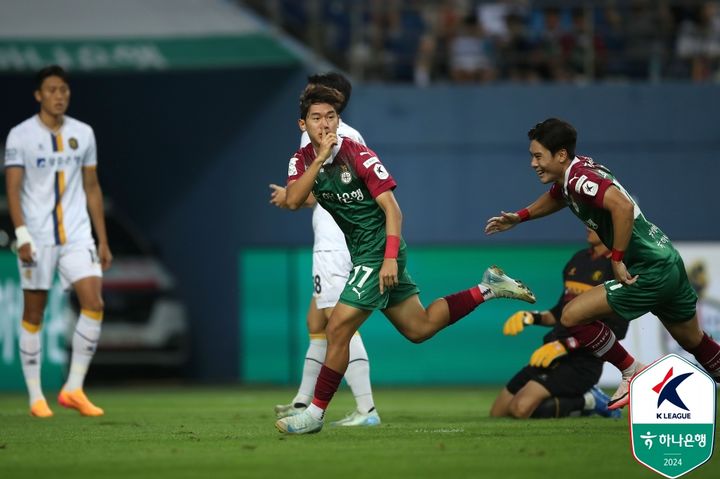 [서울=뉴시스] 프로축구 K리그1 대전하나시티즌의 윤도영. (사진=한국프로축구연맹 제공) 2024.09.01. *재판매 및 DB 금지