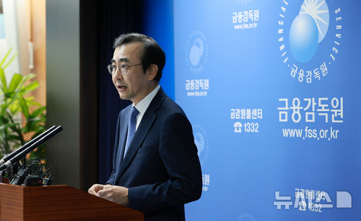 [서울=뉴시스] 고범준 기자 = 이세훈 금융감독원 수석부원장이 3일 오후 서울 영등포구 금융감독원 브리핑실에서 금융회사 운영리스크 관리강화 추진 관련 브리핑을 하고 있다. 2024.09.05. bjko@newsis.com