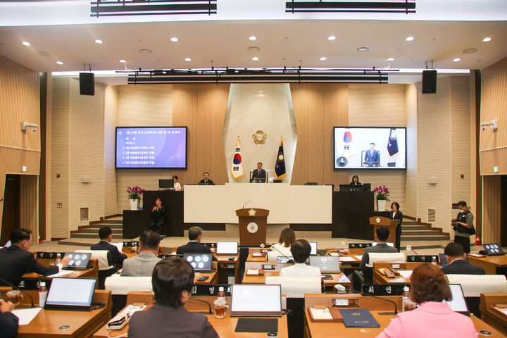 [당진=뉴시스] 지난 3일 당진시의회 본회의장에서 제 113회 임시회 제1차 본회의가 열리고 있다. (사진=당진시의회 제공) 2024.09.04. photo@newsis.com  *재판매 및 DB 금지