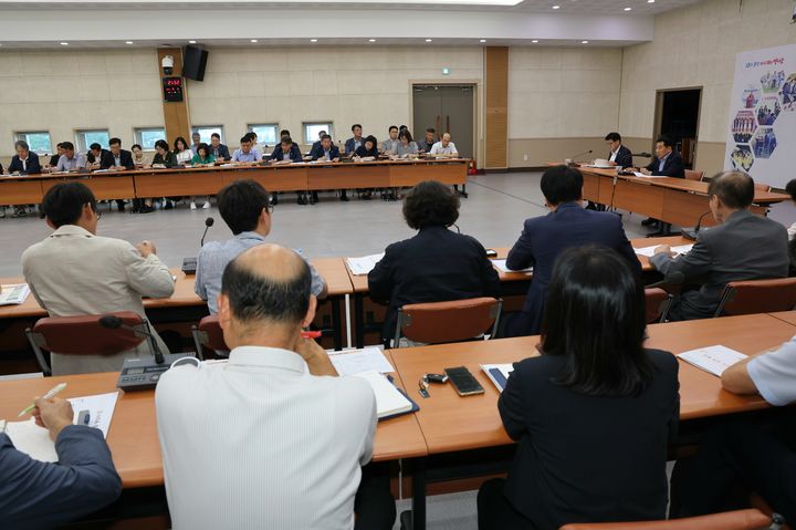 [양산=뉴시스] 안지율 기자 = 9월 관리자회의를 하고 있다. (사진=양산시 제공) 2024.09.04. photo@newsis.com *재판매 및 DB 금지