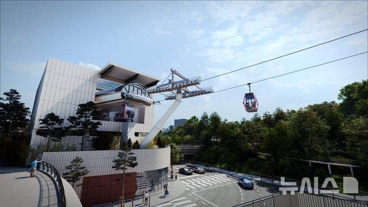 [서울=뉴시스]서울시는 5일 오전 남산 예장공원에서 남산곤돌라 착공식 '남산 예찬'을 열고 이번 프로젝트의 시작을 알렸다. (사진=서울시 제공). 2024.09.05. photo@newsis.com 