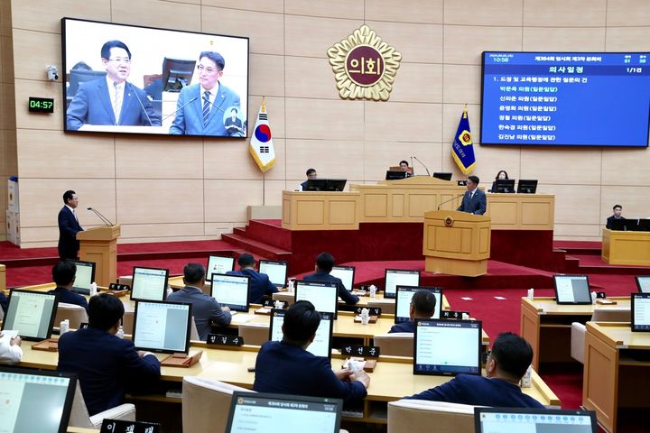 도정질문하는 박문옥 전남도의원. (사진=전남도의회 제공) *재판매 및 DB 금지