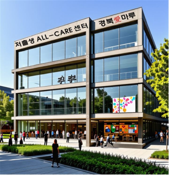 [안동=뉴시스] 경북 愛 마루 저출생 ALL-CARE 센터 조감도. (경북도 제공) 2024.09.08 *재판매 및 DB 금지