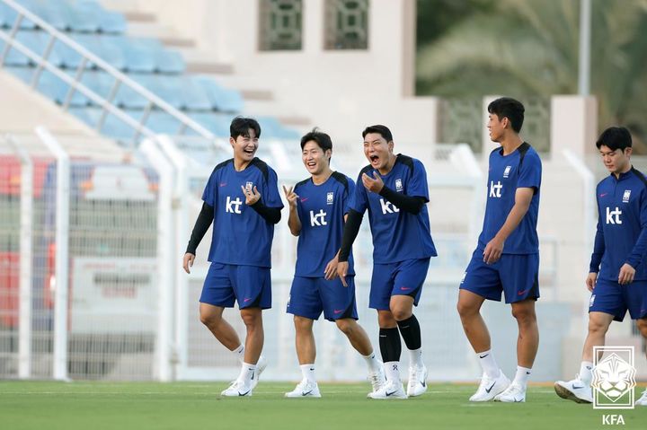 [서울=뉴시스] 한국 남자 축구 대표팀의 설영우(왼쪽부터), 이강인, 주민규. (사진=대한축구협회 제공)  *재판매 및 DB 금지