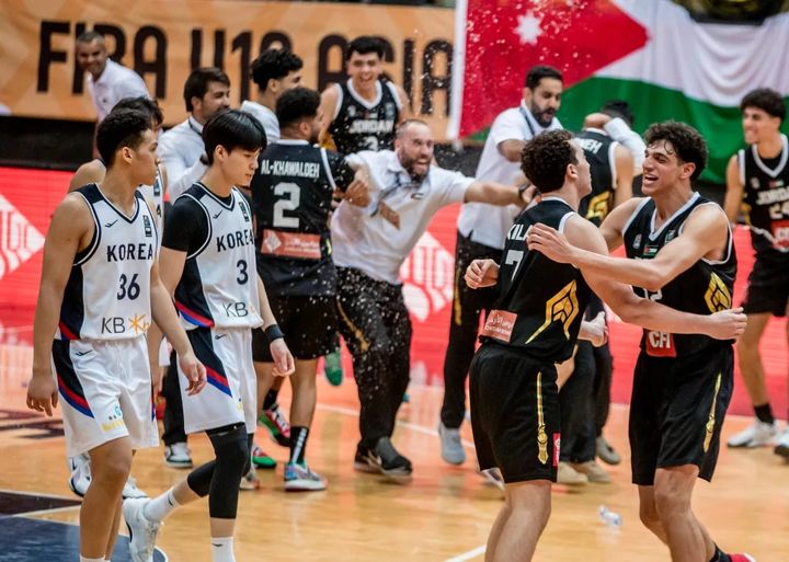 [서울=뉴시스] 요르단에 패배한 한국 18세 이하(U-18) 남자 농구 대표팀. (사진 =FIBA 공식 홈페이지 캡처) *재판매 및 DB 금지