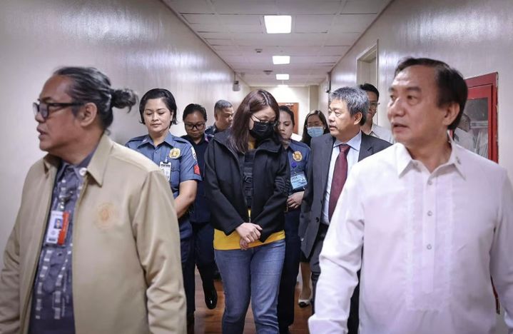 엘리스 궈가 9일 청문회에 참석하기 위해 상원에 도착해서 복도를 걸어가고 있다.(사진출처: SCMP) 2024.09.11. *재판매 및 DB 금지