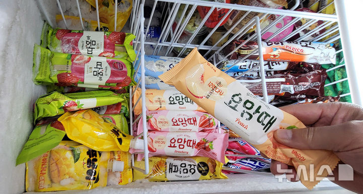 [서울=뉴시스] 추상철 기자 = 20일 오전 서울시내 한 편의점에서 시민이 아이스크림을 고르고 있다. 2024.09.20. scchoo@newsis.com