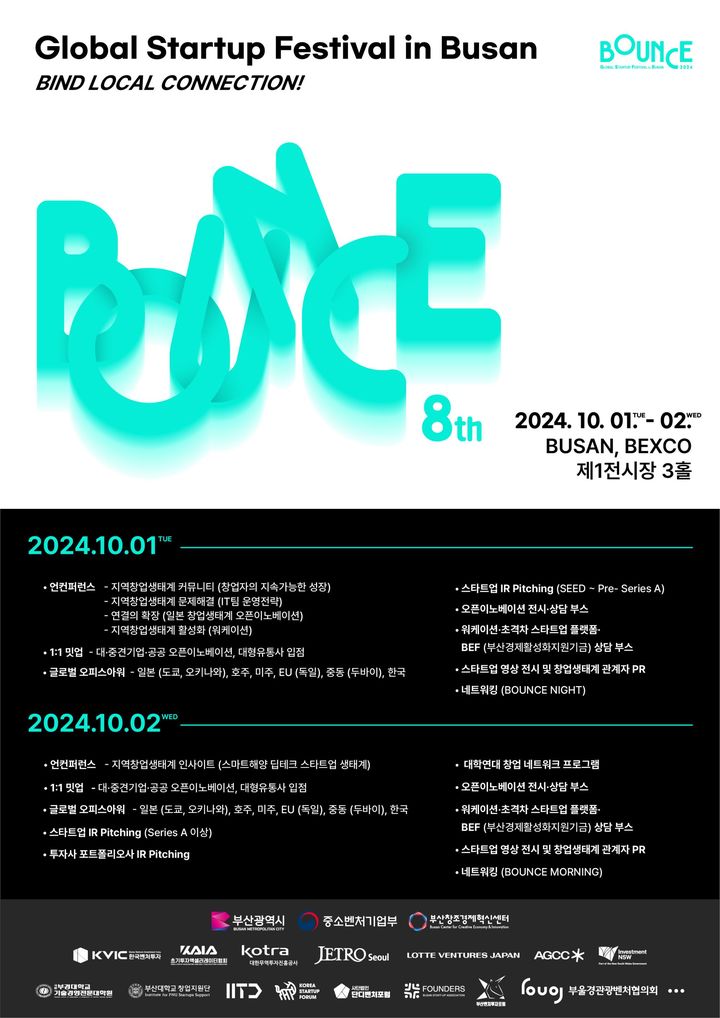 [부산=뉴시스] 'BOUNCE 2024' 포스터(사진=부산시 제공) 2024.09.23. photo@newsis.com *재판매 및 DB 금지