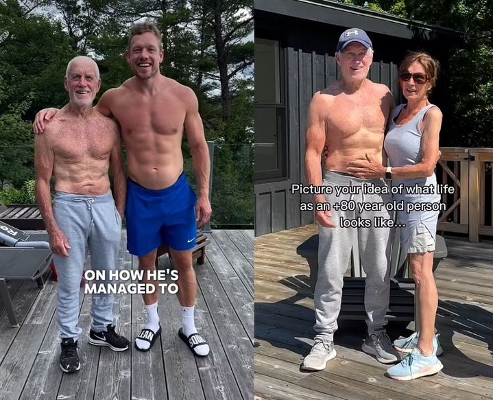 [서울=뉴시스] 80대의 고령임에도 불구하고 근육질 몸매를 유지하는 노부부의 건강 비결이 화제다. (사진=인스타그램) *재판매 및 DB 금지