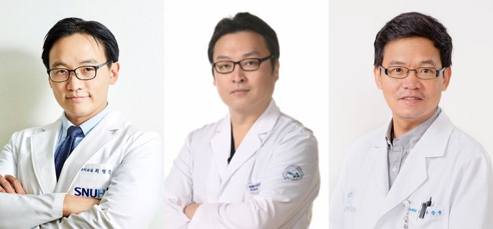 [서울=뉴시스] 왼쪽부터 '22회 화이자의학상'의 기초의학상 수상자 서울대학교 의과대학 최형진 교수, 임상의학상 수상자 부산대학교 의과대학 목정하 교수, 중개의학상 수상자 울산대학교 의과대학 윤승용 교수 (사진=한국화이자제약 제공) 2024.09.26. photo@newsis.com&nbsp; *재판매 및 DB 금지