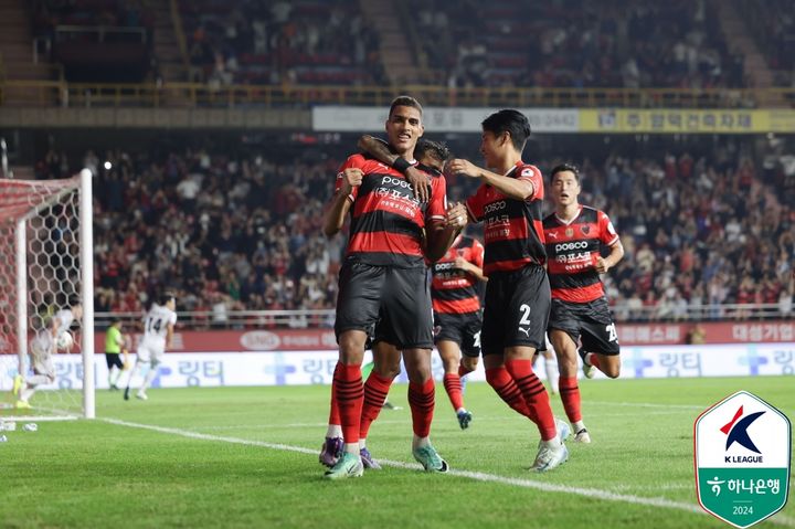 [서울=뉴시스] 프로축구 K리그1 포항스틸러스의 조르지. (사진=한국프로축구연맹 제공) *재판매 및 DB 금지