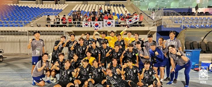 [서울=뉴시스] 한국 남자 19세 이하(U-19) 대표팀. (사진=대한축구협회 제공) *재판매 및 DB 금지