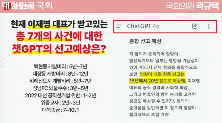 곽규택 국민의힘 의원이 8일 국회 법제사법위원회의 법무부 등에 대한 국정감사에서 공개한 PPT(프레젠테이션) 자료. (사진=국회 의사중계시스템 화면 캡처) *재판매 및 DB 금지