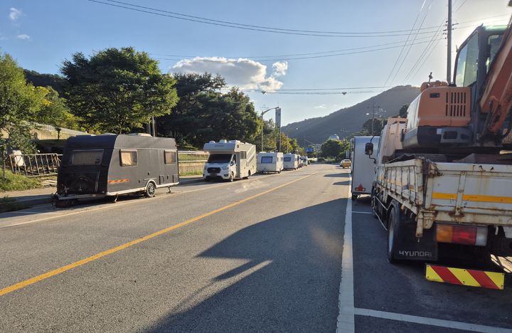 [청주=뉴시스] 청주랜드 노상주차장. photo@newsis.com *재판매 및 DB 금지