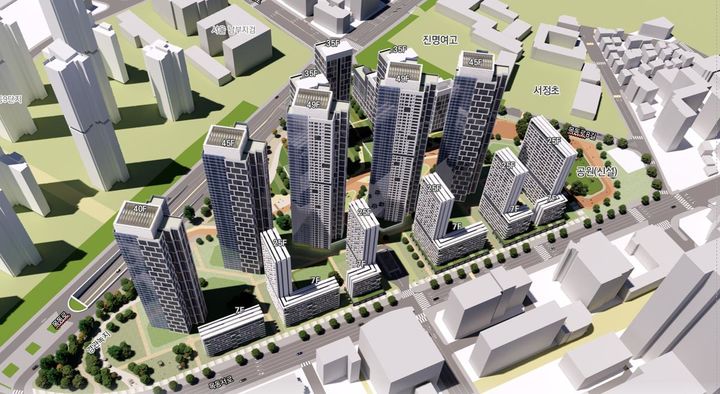 [서울=뉴시스]양천구, 목동8단지 재건축 정비계획안 조감도. 2024.10.10. (자료=양천구 제공) *재판매 및 DB 금지