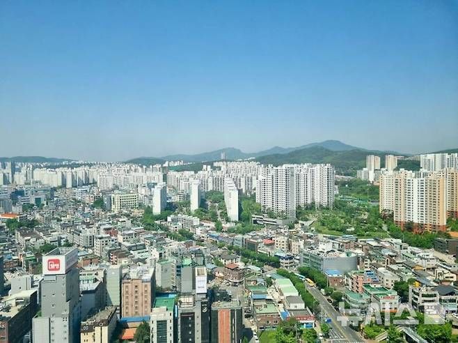 [용인=뉴시스]수지구 풍덕동 일대 아파트 단지(사진제공=용인시)