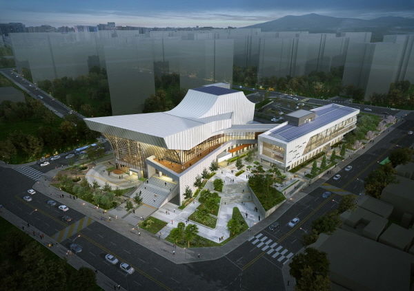 [창원=뉴시스] 강경국 기자 = 오는 7월 준공 예정인 진해문화센터 조감도. (사진=창원시청 제공). 2025.06.12. photo@newsis.com *재판매 및 DB 금지