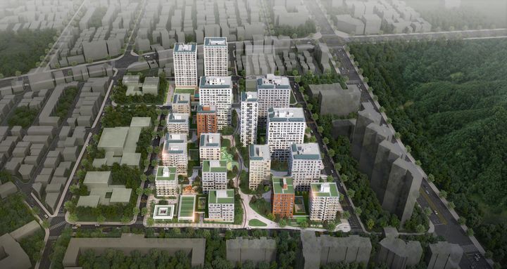 [서울=뉴시스]송파창의 공공주택사업 조감도.