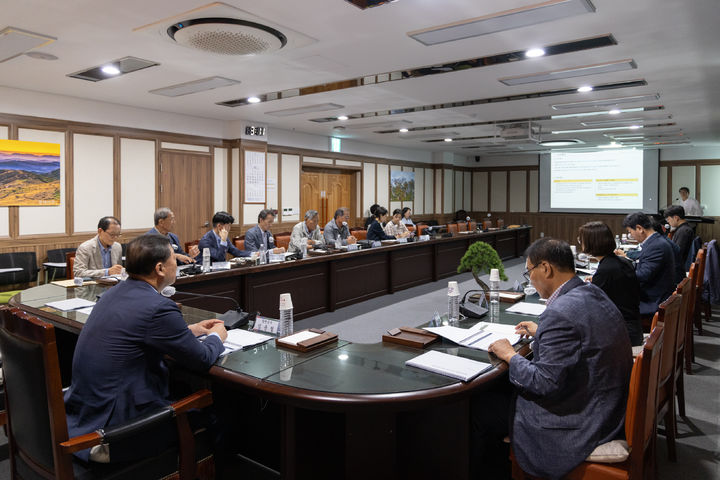 [합천=뉴시스] 합천군청 원폭피해자 추모시설 건립 건축기획 용역 보고회 *재판매 및 DB 금지 *재판매 및 DB 금지