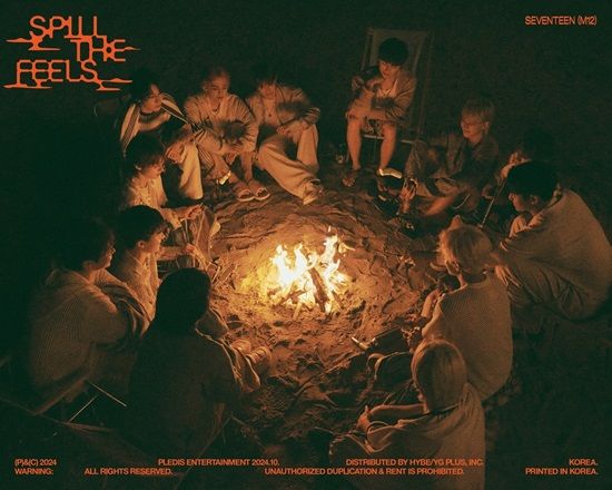 [서울=뉴시스]세븐틴의 미니 12집 '스필 더 필스(SPILL THE FEELS)' (사진=플레디스엔터테인먼트 제공) 2024.10.18 photo@newsis.com *재판매 및 DB 금지