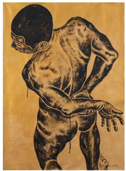 Untitled, 2024, 종이에 혼합재료, 90x78.8cm *재판매 및 DB 금지