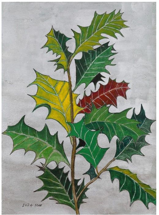 Untitled, 2024, 종이에 혼합재료, 90x78.8cm *재판매 및 DB 금지