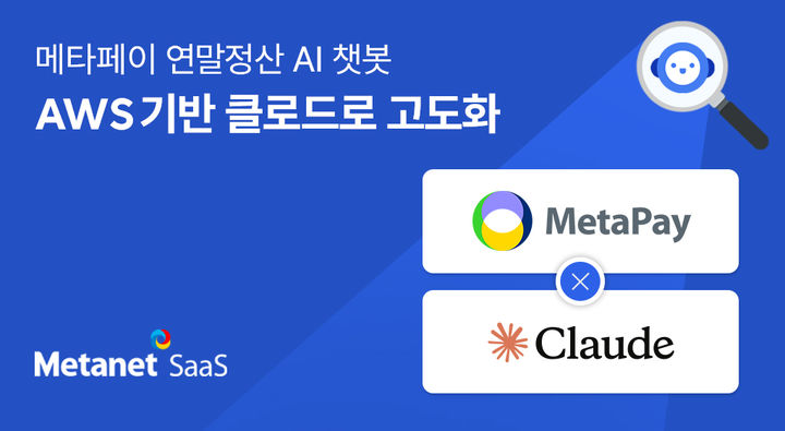메타넷사스가 인공지능(AI) 챗봇 '메타페이AI'에 앤트로픽의 소형 언어 모델(SLM) 클로드 3 하이쿠를 결합해 연말정산 서비스를 고도화했다(사진=메타넷사스 제공) *재판매 및 DB 금지
