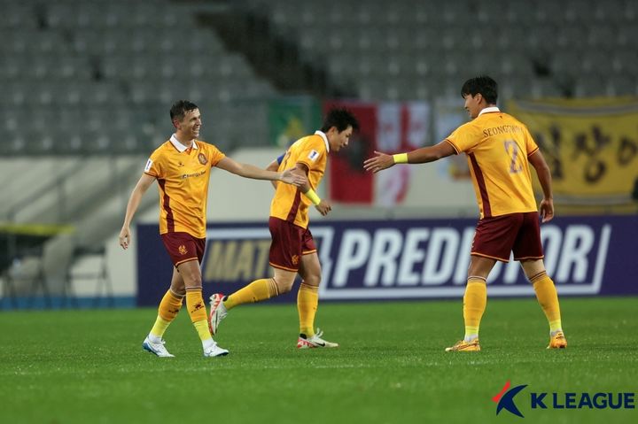 [서울=뉴시스] 프로축구 K리그1 광주FC의 아사니. (사진=한국프로축구연맹 제공) *재판매 및 DB 금지