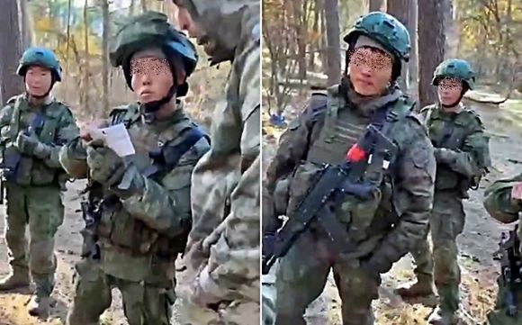 우크라이나 유력 언론인 안드리 차플리엔코(56)는 소셜미디어(SNS) 텔레그램에 "쿠르스크 지역 북한군의 최초 동영상"이라는 글과 함께 3건의 영상을 올렸다. (출처=텔레그램) *재판매 및 DB 금지