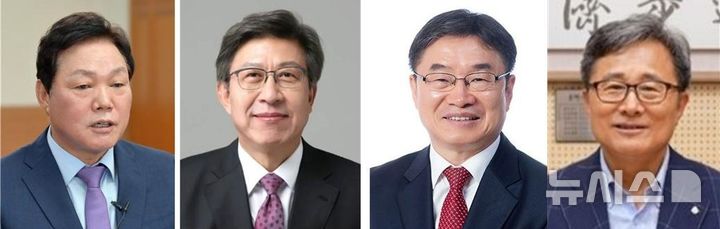 [창원=뉴시스]박완수(왼쪽부터) 경남도지사와 박형준 부산광역시장, 부산·경남 행정통합 공론화위원회 공동위원장으로 내정된 권순기 전 경상국립대 총장과 전호환 동명대 총장.(사진=뉴시스DB) 2024.11.07.photo@newsis.com