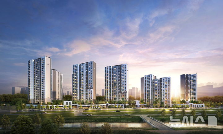 [서울=뉴시스] e편한세상 내포 퍼스트드림 투시도. 