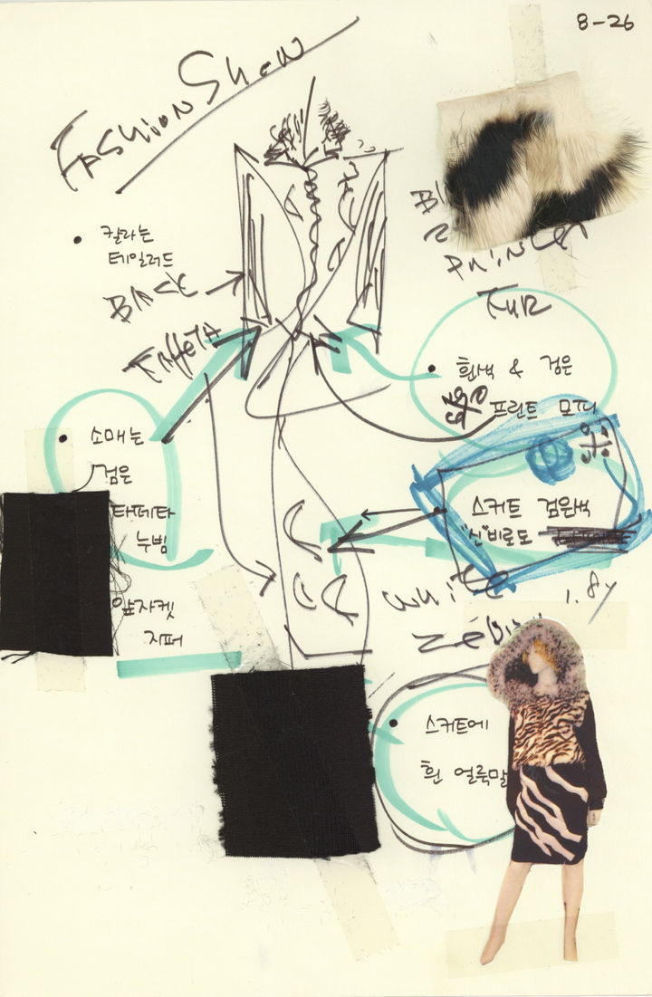 [서울=뉴시스]앙드레김, 의상 드로잉 아카이브 48건 12,823점(김중도 기증). 2024.11.11. (사진=서울공예박물관 제공) *재판매 및 DB 금지