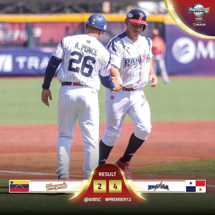 [서울=뉴시스] 파나마가 2024 세계야구소프트볼연맹(WBSC) 프리미어12 조별리그 A조 2차전에서 베네수엘라를 4-2로 꺾었다. (사진 = WBSC 공식 X 캡처) 2024.11.11. *재판매 및 DB 금지