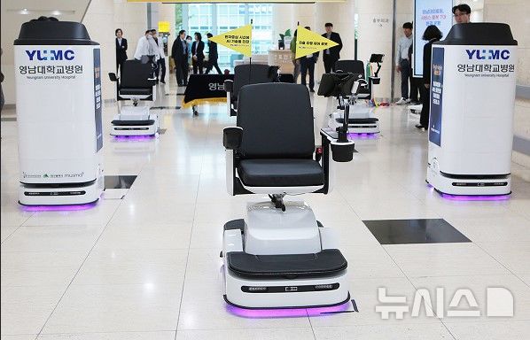 [서울=뉴시스]대동모빌리티, 영남대병원에서 자체 개발 메디컬 로봇 실증 (사진 = 대동 제공)