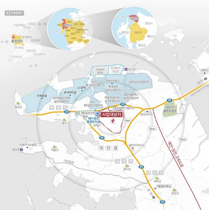 [서산=뉴시스] 대산그린컴플렉스 일반산업단지 위치도. (사진=서산시 제공) 2024.11.11. photo@newsis.com *재판매 및 DB 금지