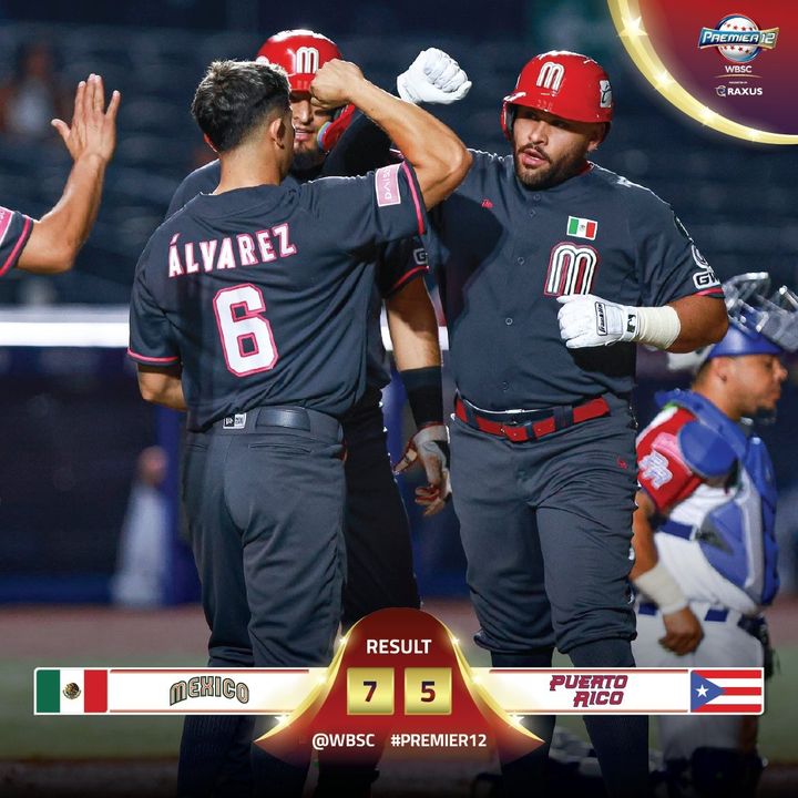 [서울=뉴시스] 멕시코가 2024 세계야구소프트볼연맹(WBSC) 프리미어12 조별리그 A조 2차전에서 푸에르토르코에 7-5로 승리했다. (사진 = WBSC 공식 X 캡처) 2024.11.11. *재판매 및 DB 금지