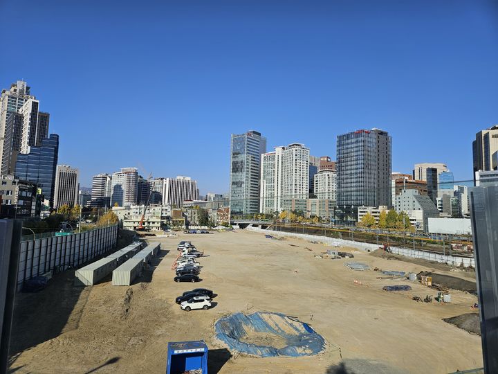 [서울=뉴시스] 정진형 기자 = 11일 서울역 북부역세권 복합개발사업 현장. *재판매 및 DB 금지